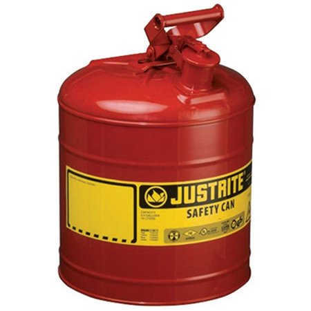 JUSTRITE 5 Gal19L Safety Can, Red JUS7150100